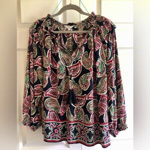 Crown & Ivy Paisley Blouse
